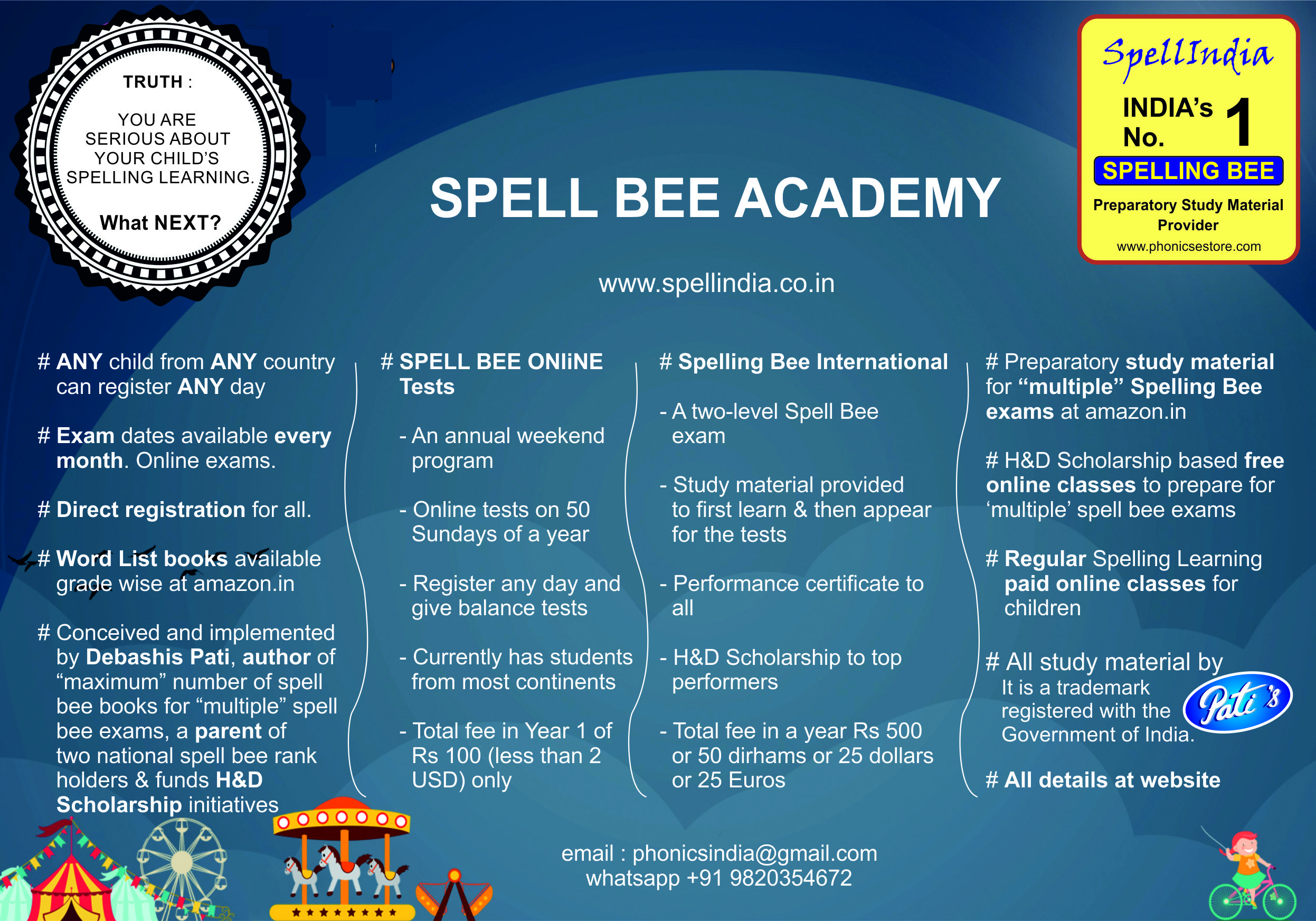 Competition ... Spelling exams ... Spell Bee exam